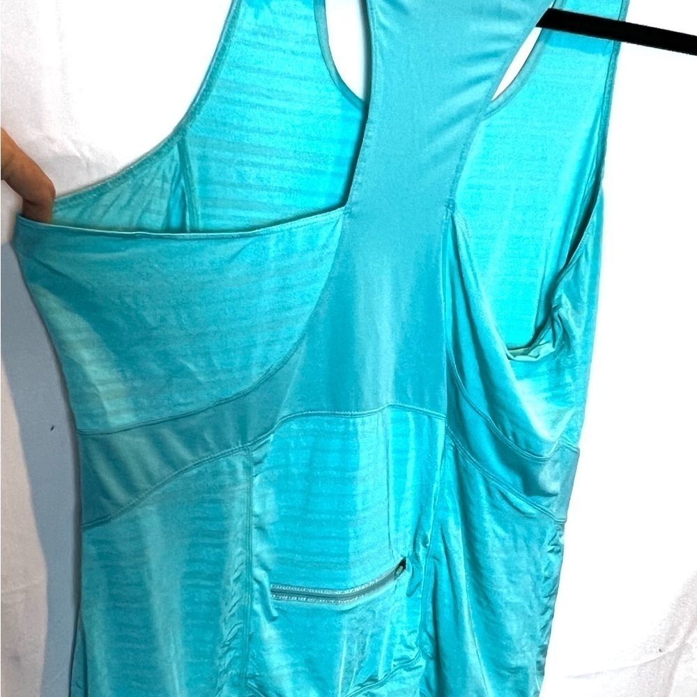 Athleta Tank Top Blue Stripe 1X - Picture 2 of 7
